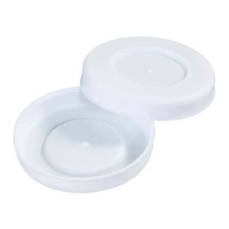 The Packaging Wholesalers Plastic End Caps, 2-1/2" Dia., White, 100/Pack MTCAP25